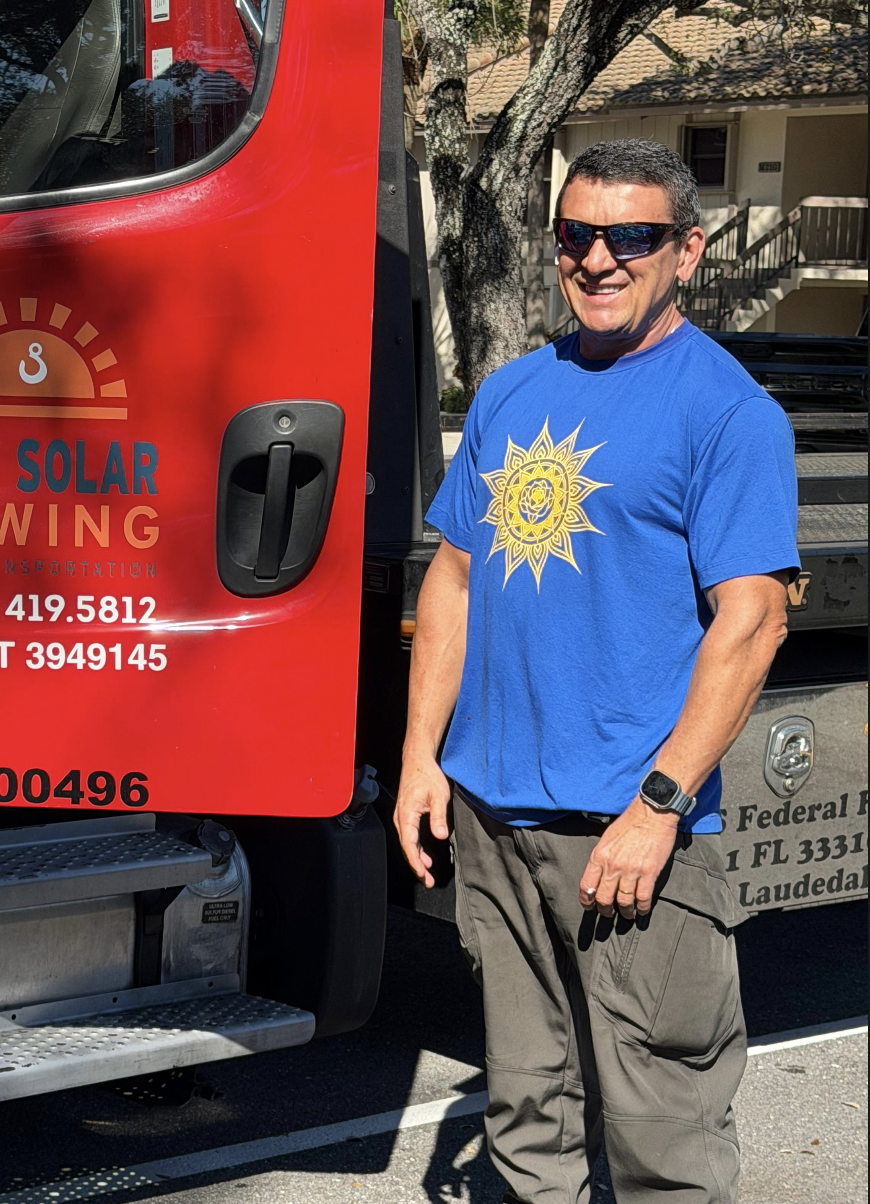 Eufrazio, owner and driver at High Solar Towing Delray Beach